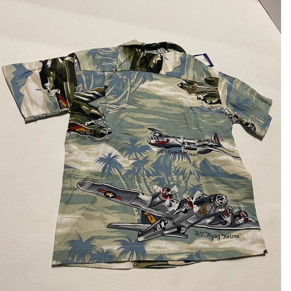 New RJC Hawaiian Shirt Kids The National World War II Size 2 - Picture 2 of 5